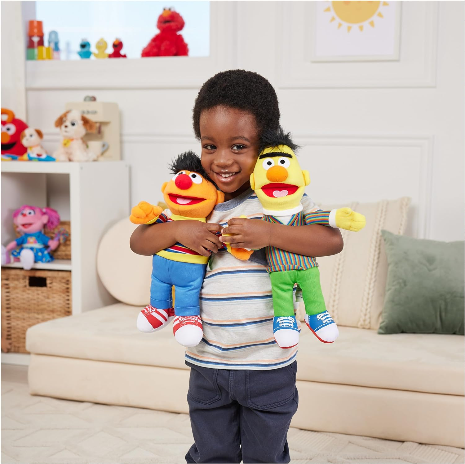 Sesame Street 75365 Ernie Soft Toy 24Cm Stuffed Plush Toy, 34 X 20 X 18Cm,Blue - Official Gonger 10" image number 6