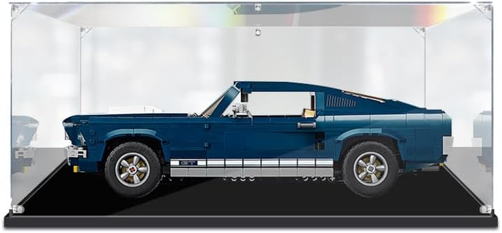 Acrylic Display Case for  10265 Ford Mustang, 10300 Back to the Future Time Machine, 42123 Mclaren Senna GTR, 10321 Corvette, 60289 and 75380 Dustproof Protection Clear Showcase image number 2