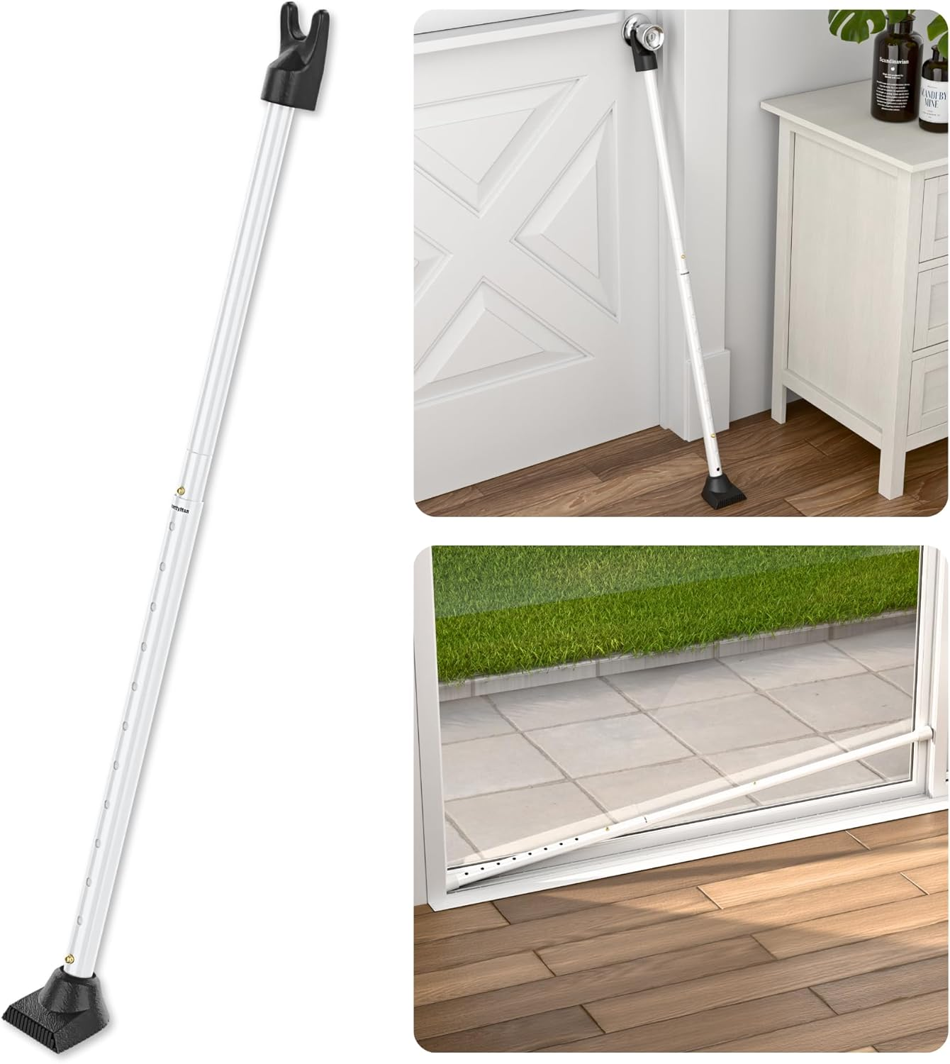 SECURITYMAN Adjustable Door Security Bar - Constructed of High Grade Iron - Great for Apartment Security or Home Protection Door Stoppers - (22.25&rdquo; - 43.7&rdquo; for Doors) (22.25&rdquo; - 39.25&rdquo; for Patio Doors) image number 5