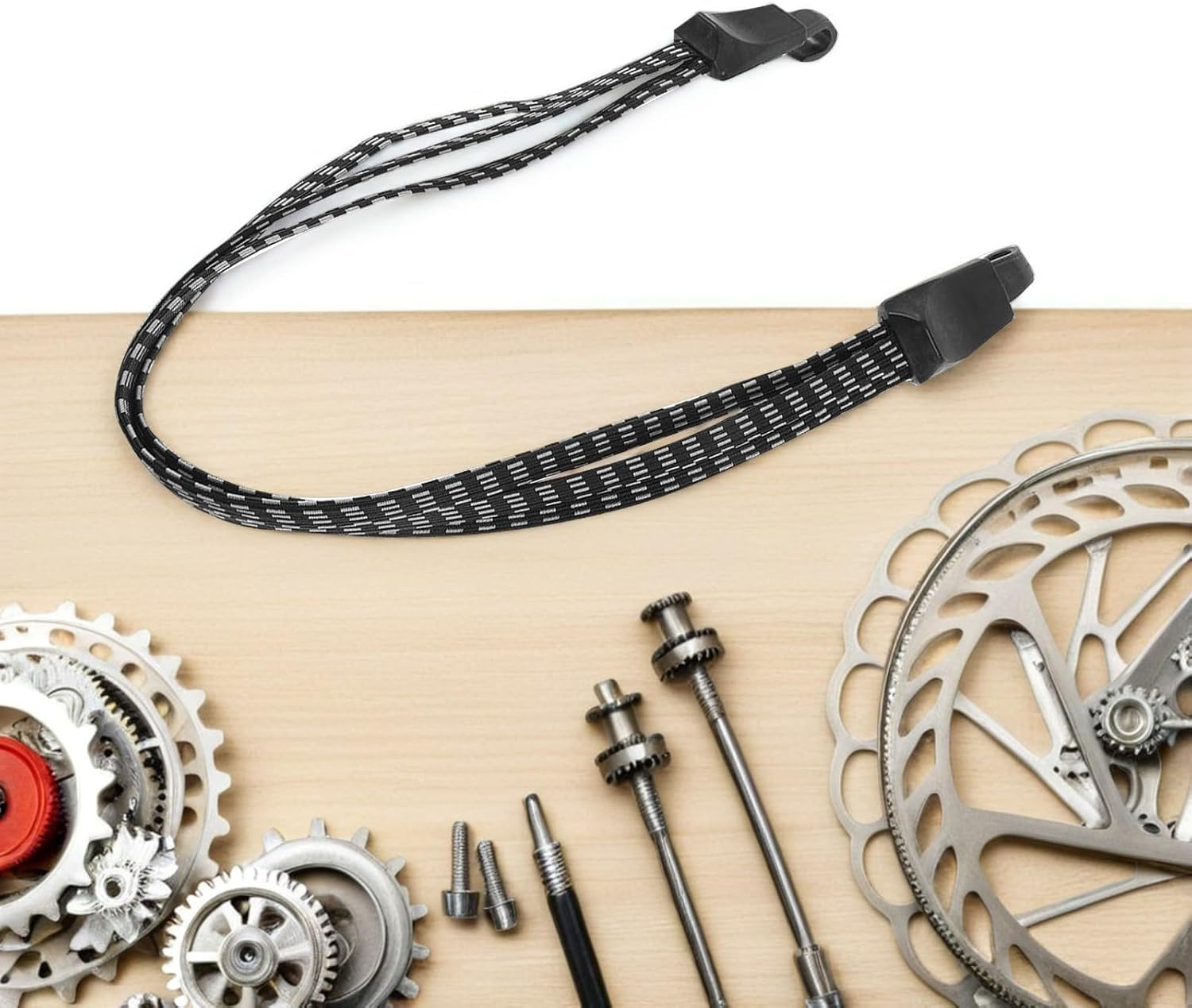 DECOMELODY 4Pcs Elastic Luggage Packing Straps with Buckles Weather Resistant Bungee Cord for Bike Rack Strong Fixation and Quick Adjustment for Securing Items Outdoor Trips image number 5