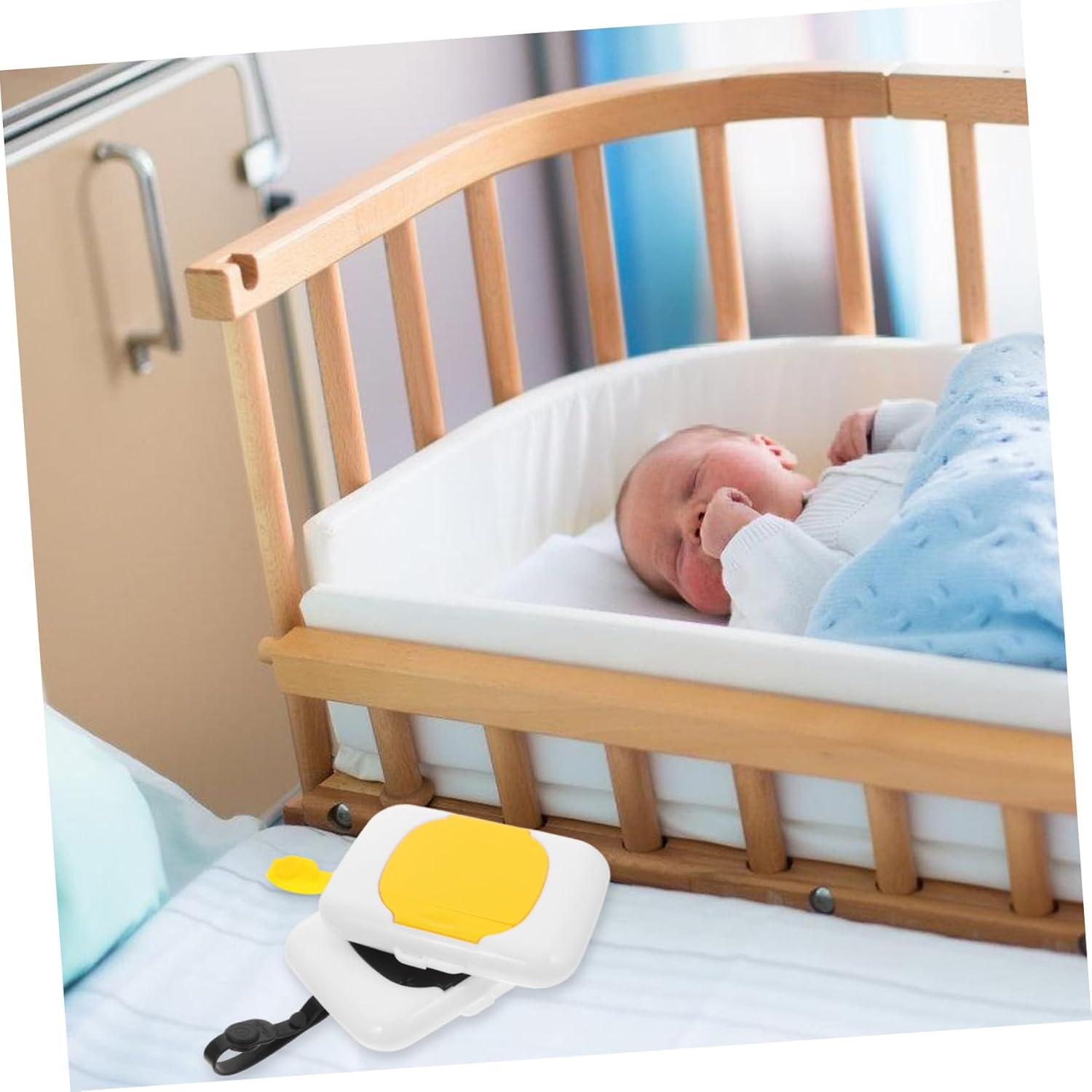 2Pcs Portable Wipes Dispenser Refillable Wet Wipe Holder for Travel Compact Tissue Case for Newborns and Parents Airtight Design Keeps Fresh image number 3