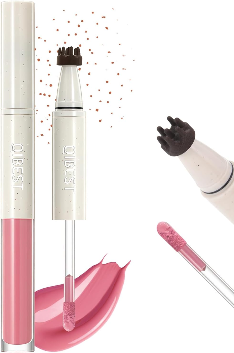 YBUETE 2 in 1 Liquid Freckle Blush Pen, Natural Lifelike Fake Freckles, Lightweight Matte Liquid Cheek Blush Makeup Pen, Long Lasting Waterproof Natural Sun-Kissed Face Makeup for Women#01