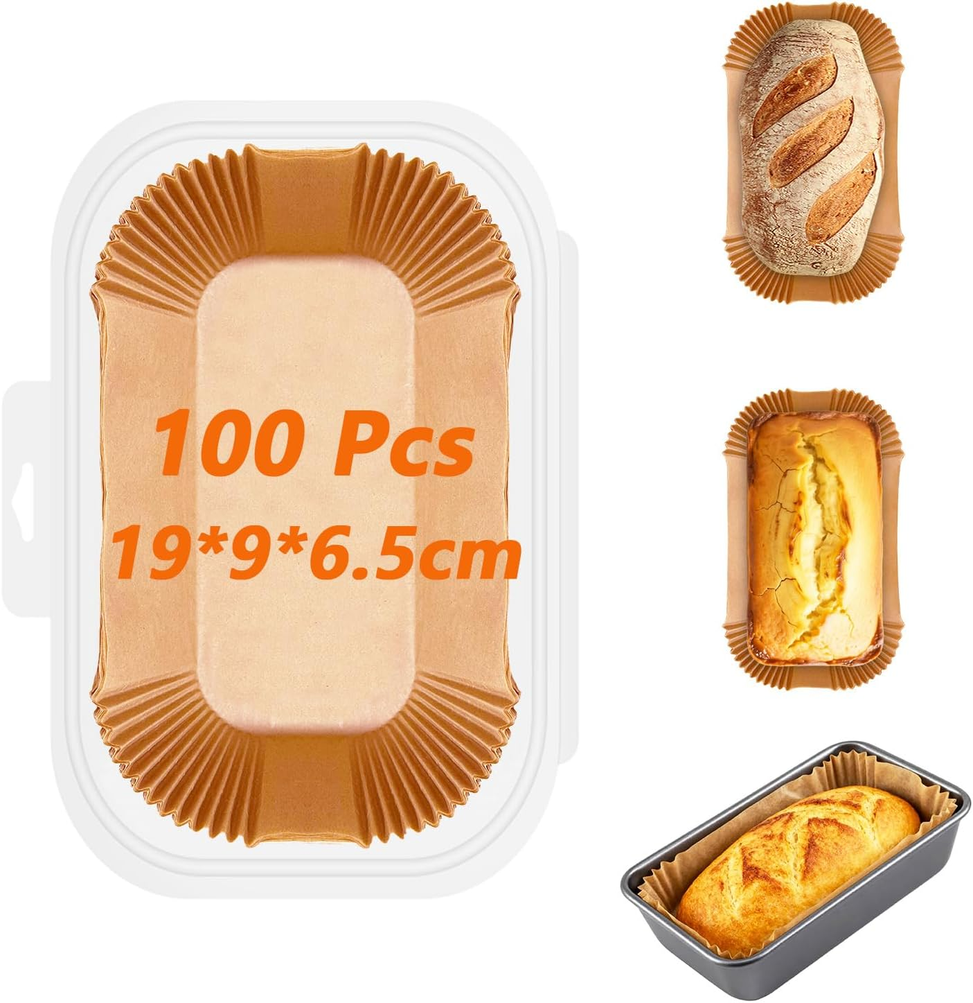 Loaf Pan Liners, 2Lb 9X5 Non-Stick Loaf Pan Parchment Liners for Baking Bread, Disposable Bread Pan Liners (100) image number 1