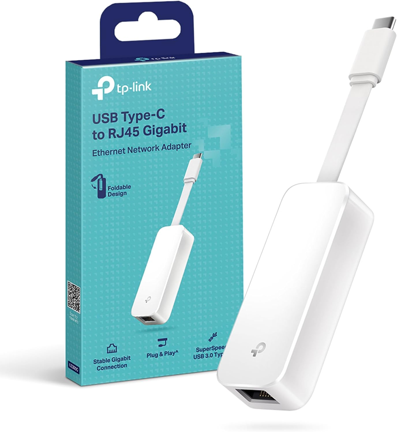 TP-LINK UE300C USB Type-C to RJ45 Gigabit Ethernet Network Adapter (UK Version) image number 3