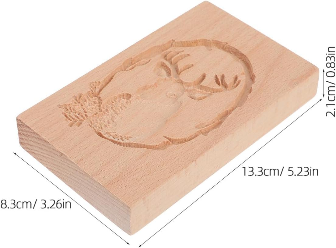 Wooden DIY Cookie Cutters Baking Tools Reindeer Shaped Mold for Christmas Cookies image number 6