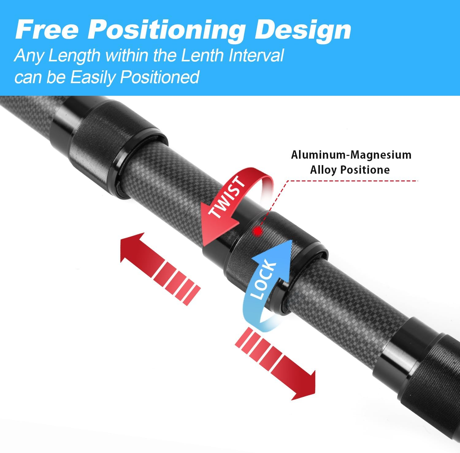 Carbon Fiber Pool Pole, 3.5M Telescoping Swimming Pool Cleaning Pole, Professional Poles for Skimmer Net, Brush, Vacuum Head - Matte image number 2