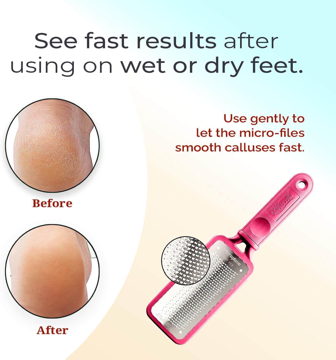 Microplane Colossal Pedicure Rasp, Pink Foot Rasp, Pink Foot Scraper image number 4