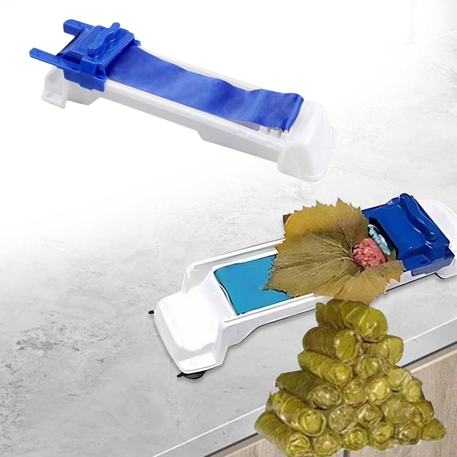 Leefasy Vegetable Meat Rolling Tool,Grape Leaf Rolling Machine, Sushi Leaves Tool Sushi Roller for Kitchen DIY image number 5