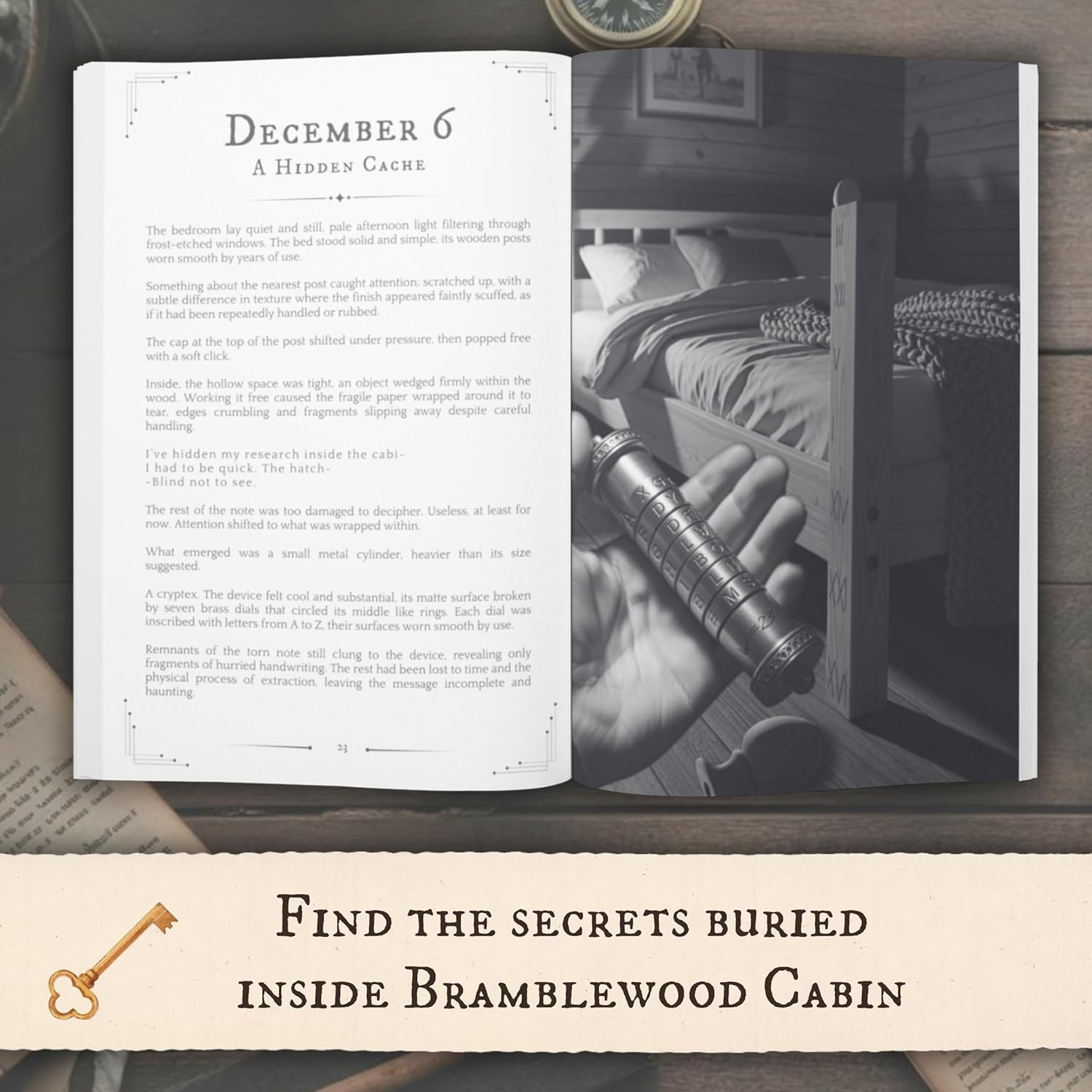 Mystery Escape Room Advent Calendar for Adults: 24 Secrets Are Hidden in Bramblewood Cabin. Will You Solve Them All before Christmas? image number 3