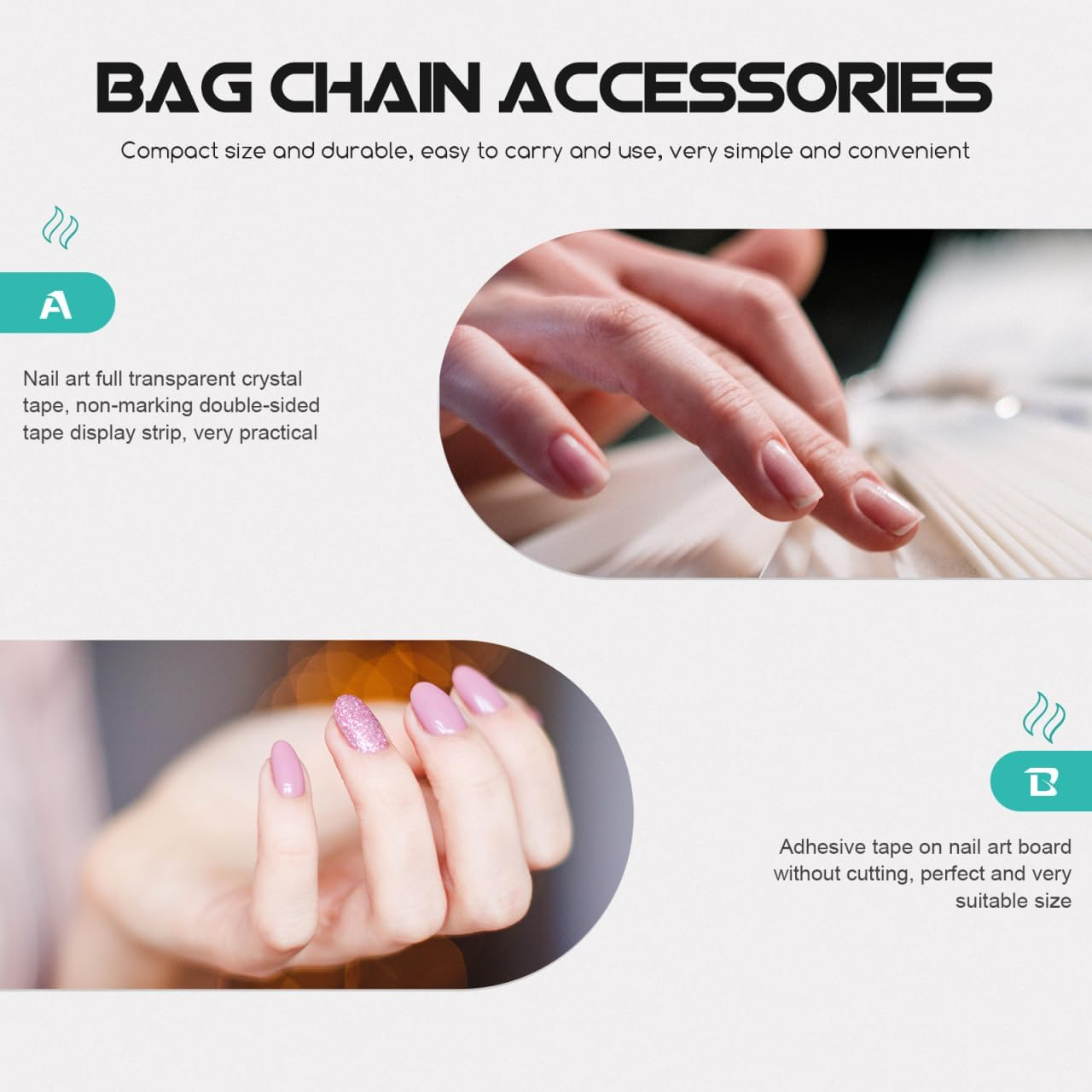 5 Sets Display Board Tape Clear Nail Tape Transparent Double Sided Nail Pusher Adhesive Display Double-Sided Double Sides Adhesive Crystal Bar image number 1