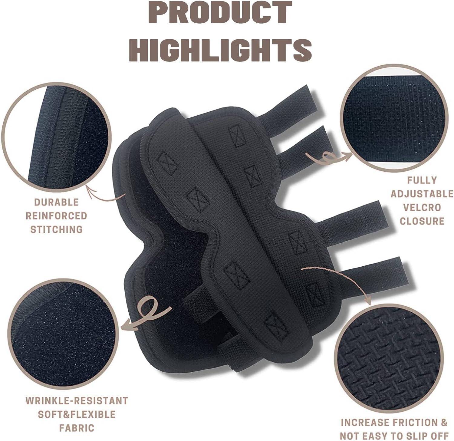 Leg Brace, Dog Canine Rear Leg Hock Brace, Joint Compression Dog Brace Wrap for Recovery, Protection Sprain & Injury Prevention, Knee Hock Ankle Extra Supportive for Dogs, 1 Pair (L) image number 5