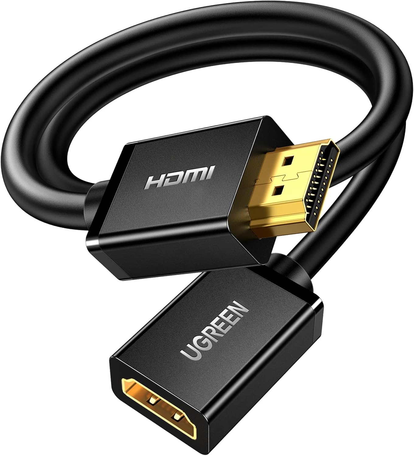 UGREEN 4K@60Hz HDMI Extension Cable 0.5M, Extender Male to Female Compatible with Switch Xbox One S 360 PS5 PS4 Roku TV Stick Blu Ray Player Google Chromecast HDTV Laptop PC image number 4