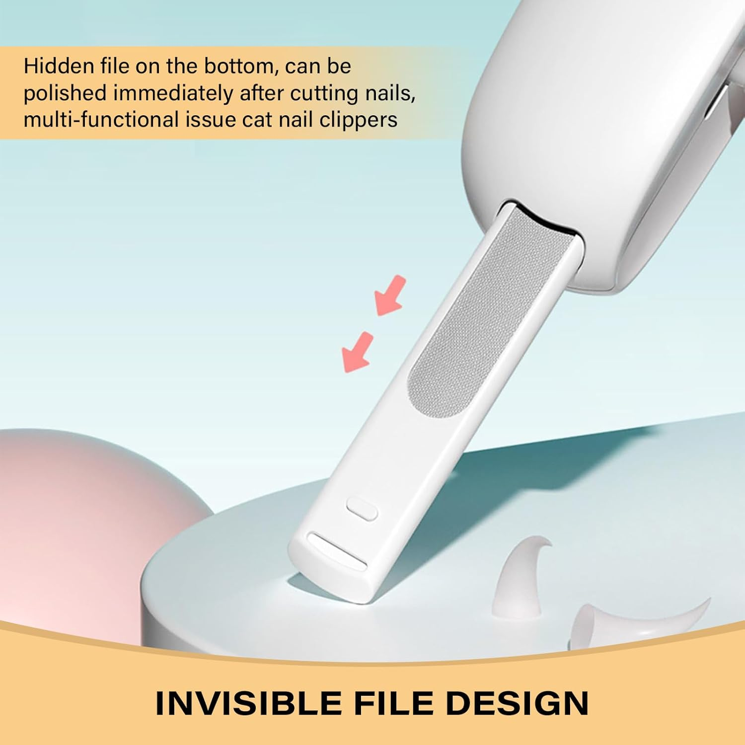 Cat Nail Clipper with Adjustable Aperture ，Clipping Debris Storage, Adjustable Sizes, Hidden Nail File, round Hole Blade for Injury-Free Grooming Tool for Pets image number 1