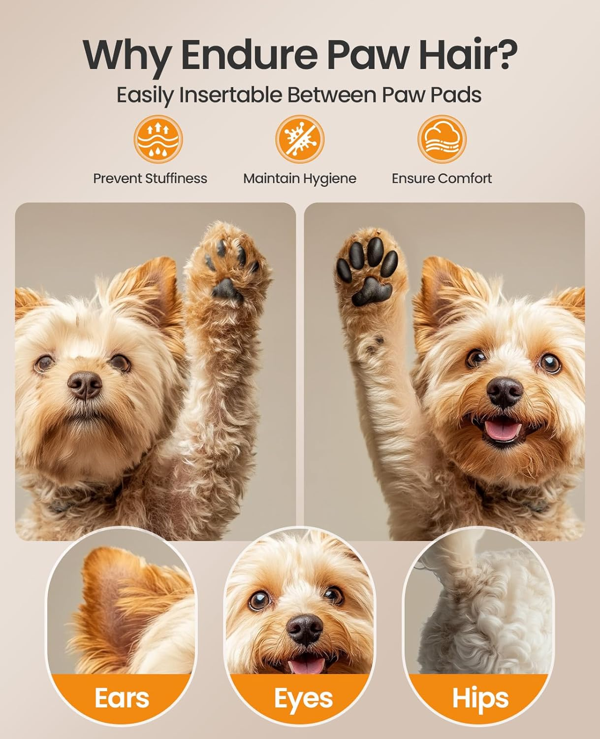 Oneisall Quiet Dog Clipper & Paw Trimmer 2 in 1 Set, Professional Clippers for Dog/Cat for Long Hair Matted Fur, Powerful Pet Hair Trimmer for Many Pets image number 3