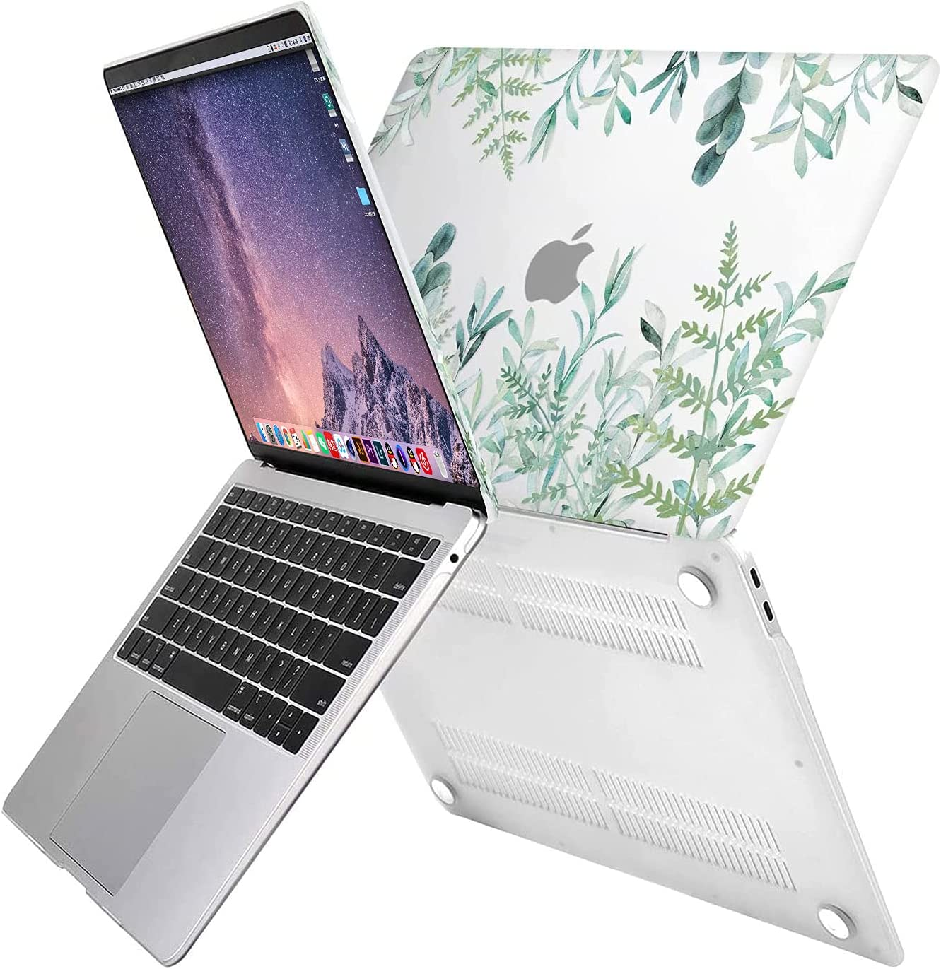 MOSISO Compatible with Macbook Air 13 Inch Case 2022 2021 2020 2019 2018 Release A2337 M1 A2179 A1932 Retina Display Touch ID, Plastic Plants Hard Shell&Keyboard Cover&Screen Protector, Transparent image number 6