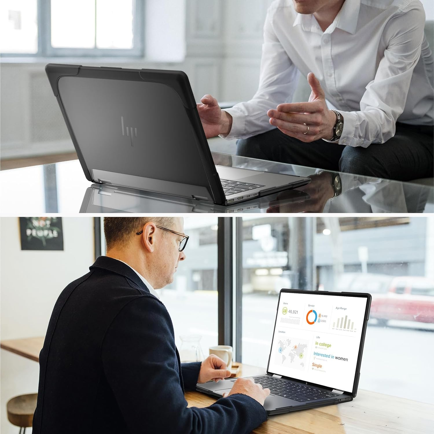 Jarttarn Compatible with 14 Inch HP Envy X360-14 2024 2-In-1 Laptop Protective Shell - Heavy Duty Rugged Hard Shell Cover Frosted Heat Dissipation and anti Drop (Rose)