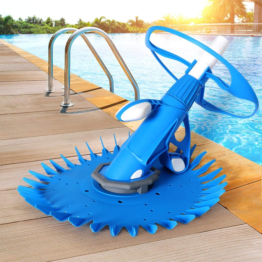 Swimming Pool Cleaner Automatic Sweeper Vacuum Suction Cleaner, Floor Wall Climb Vacuum Hose 10M Suction Summer Easy to Use Efficient Cleaning Low Maintenance User-Friendly (83 X 43.5 X 18Cm, Blue) image number 6