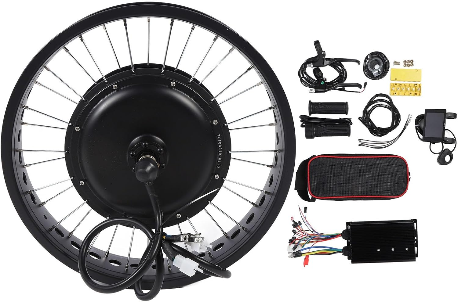 Electric Bike Conversion Kit, 72V 5000W 20 Rear Wheel E Bike Hub Motor Kit with Controller, LCD Display & Thumb Throttle, Waterproof E Bike Conversion Kit for Bike, Scooter image number 3