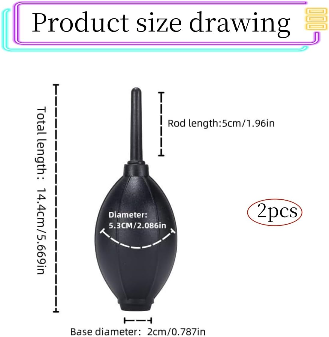 2Pcs Soft Tip Silicone Air Blaster Pump,Soft Nozzle Silicone Rubber Dust Blower Pump Dust Cleaner,Lens and Camera Cleaning Dust Blower image number 5