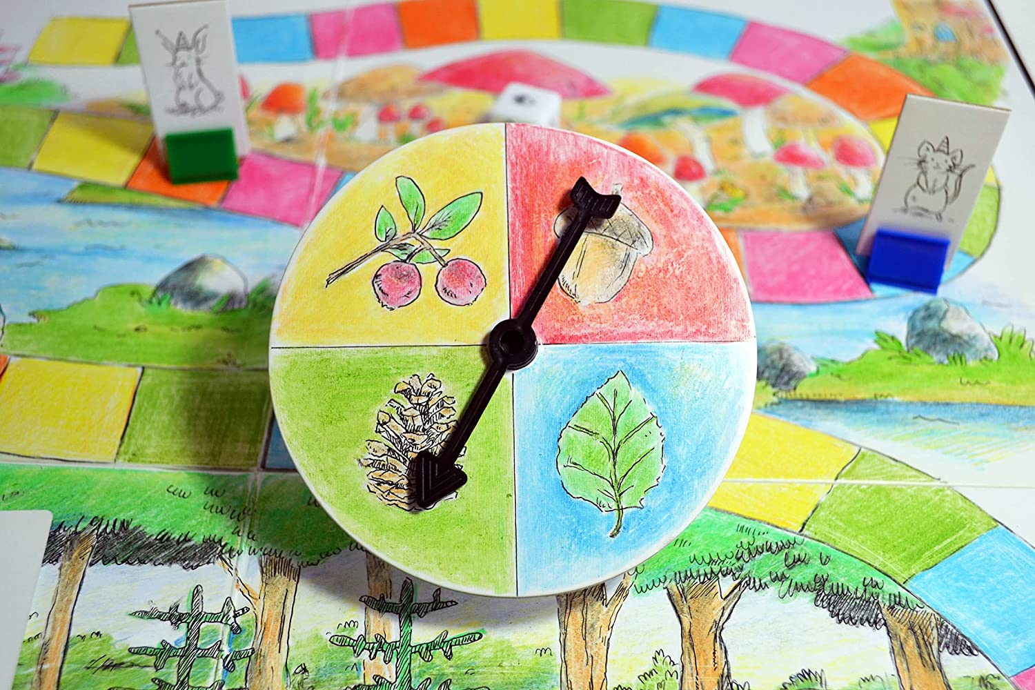 Create Your Own Board Game Set &ndash; DIY Game Kit with Blank Game Board, Game Pieces, Blank Cards, Dice, Spinner, Rulebook, Sand Timer &ndash; Complete Build Your Own Game Set for Family Board Games image number 1