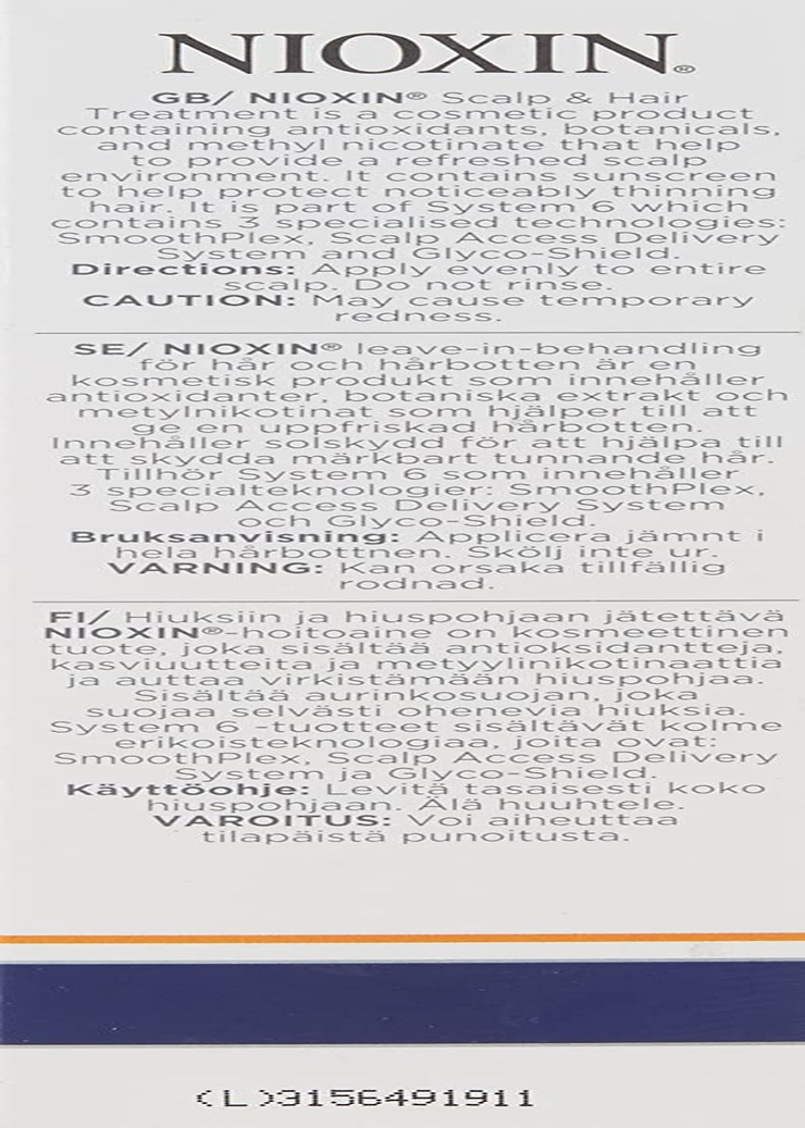 Nioxin Scalp and Hair Treatment (System 6), 100Ml image number 1