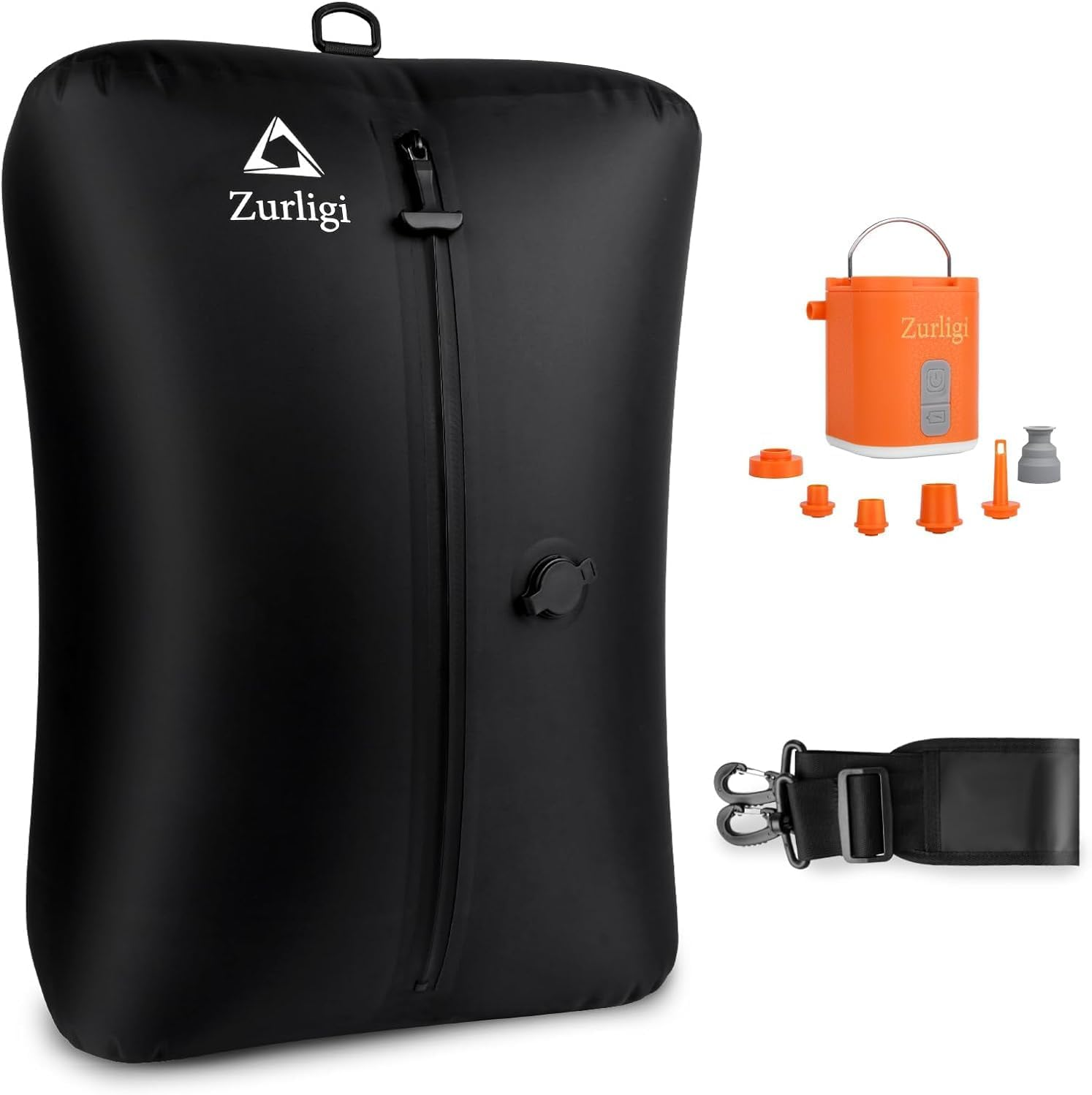 Zurligi Vacuum Compression for Travel with Pump, 40L Vacuum Compression Bag with Adjustable Shoulder Strap, IP67 Reusable Travel Packing Cubes for Luggage, Backpack, Suitcase, Gym, Swim (1)