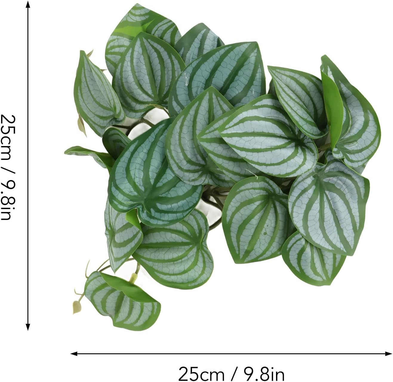 Zerodis Simulation Leaves Decoration, Lifelike Artificial Plants Soft Texture for Reptile Faux Plant Decor with Suction Cup Multifunction Leaf Rattan for Aquarium Home Decor image number 5