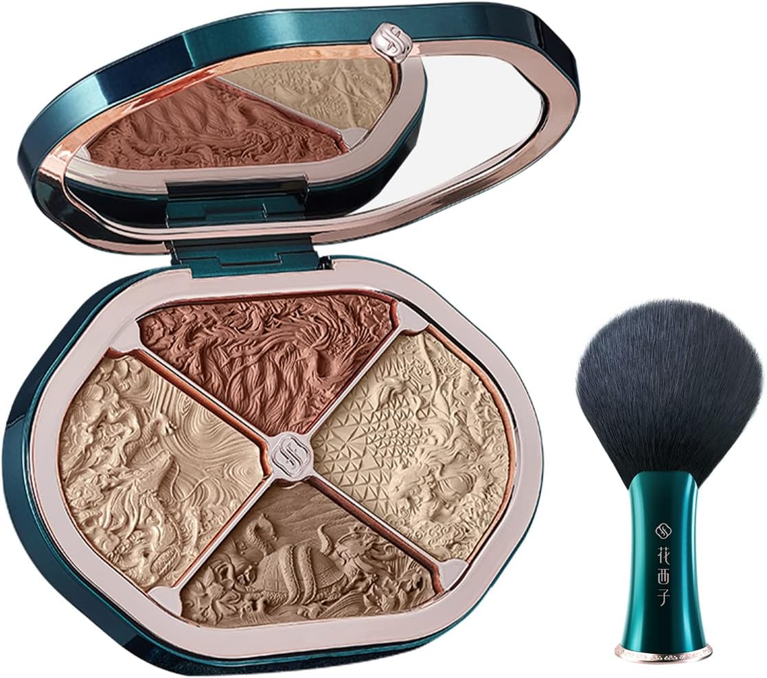 FLORASIS Eastern Beasts Sculpting Makeup Palette, 4-In-1 Palette, Delicate Engravings, Silky Soft and Seamless, 10.8G image number 2