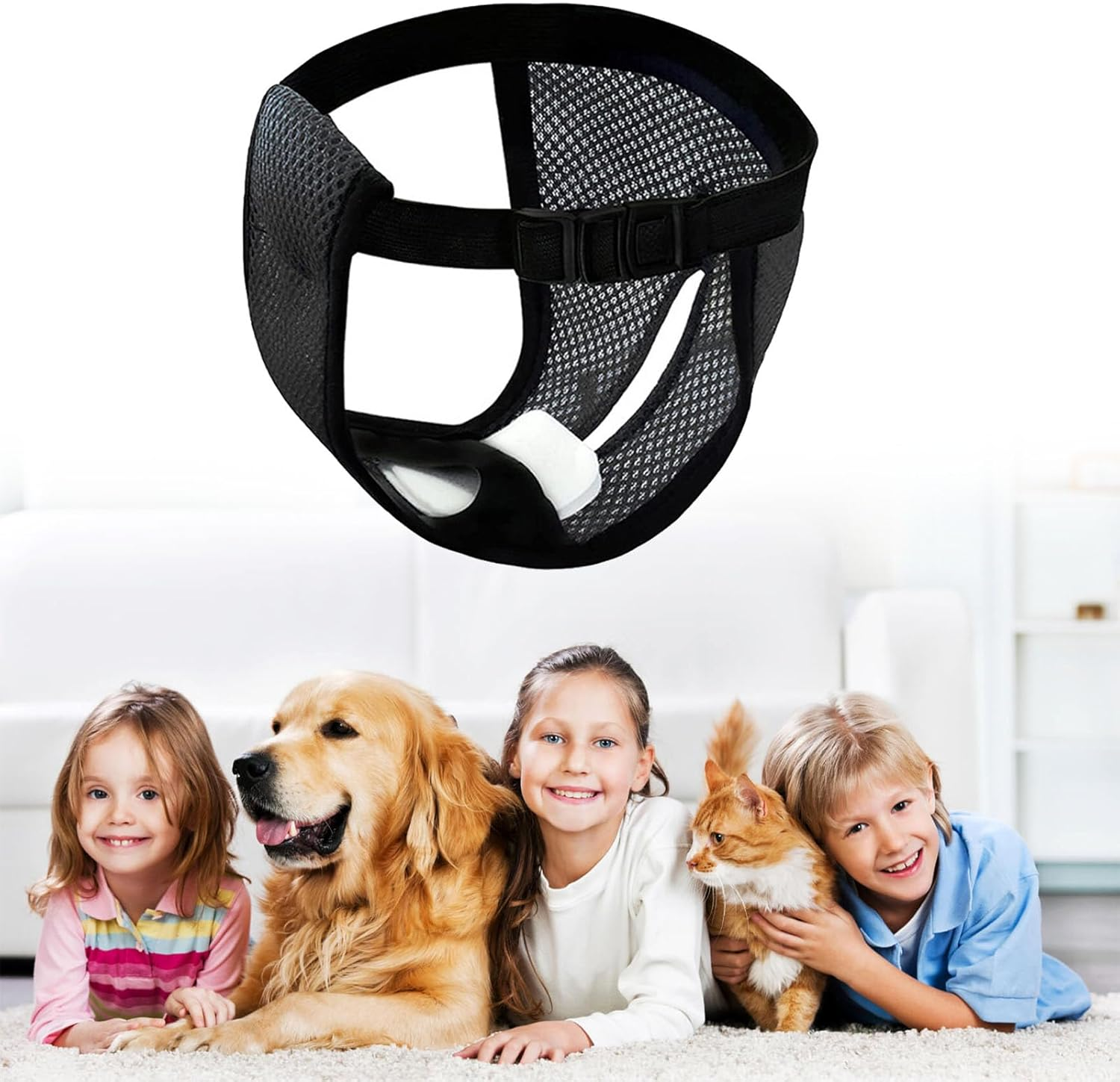 Heat Pants for Female Dogs, Protective Pants, Washable Heat Pants, Menstrual Pants for Female Dogs, Reusable Dog Nappies, Dog Trousers, Female Heat Trousers, Dog Nappies, Black image number 2