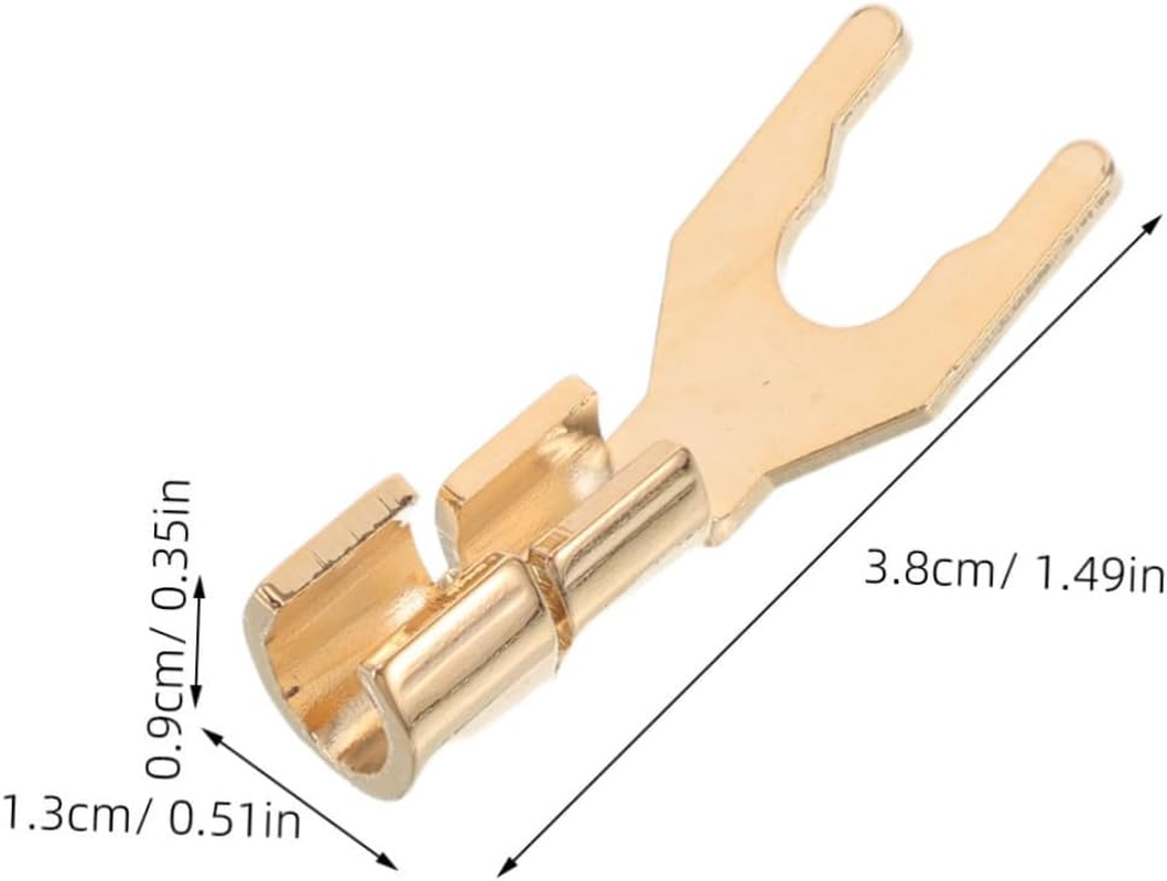 VINTORKY 2Pcs Hifi Speaker Connectors with Y Spade and Banana Plugs Plated Audio Adapters for Home Theater and Fit with Stable Structure and Enhanced Conductivity image number 1