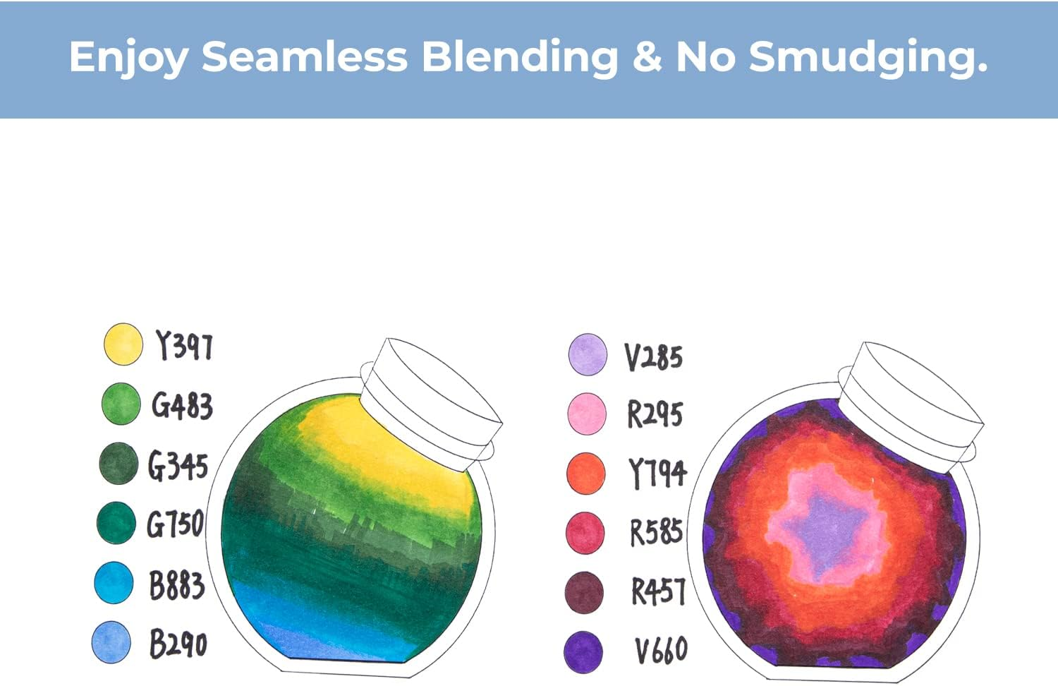 Ohuhu Alcohol Based Markers Slim Chisel and Fine Double Tipped Art Marker Set for Artists Adults Coloring Professional Designers - 24 Basic Colors - Kaala Series of Ohuhu Markers image number 6