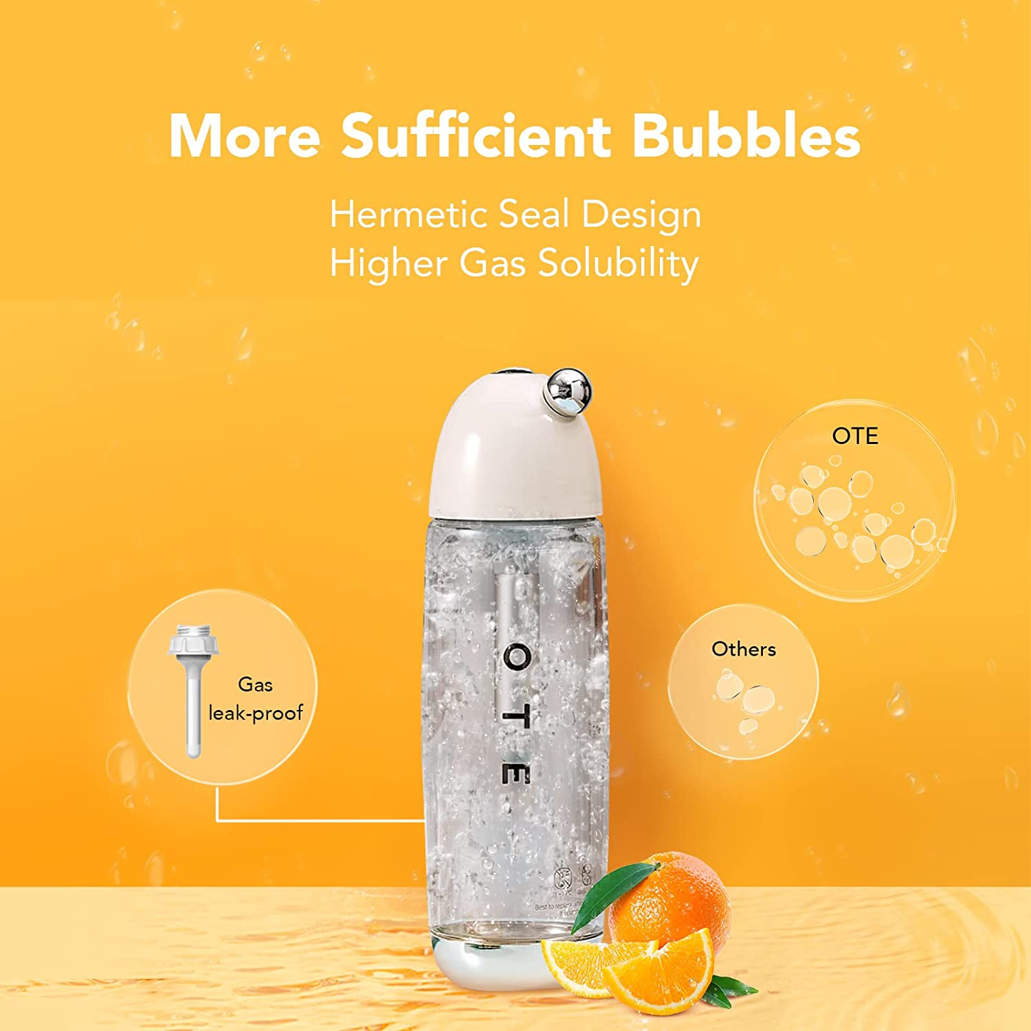 OTE Portable Sparkling Water Maker Soda Maker Machine for Home with 20PCS Cylinders 450Ml Personal Seltzer Carbonators Electroless Double Layer PET Bottle BPA Free Double Pressure Relief Valves-Blue image number 5