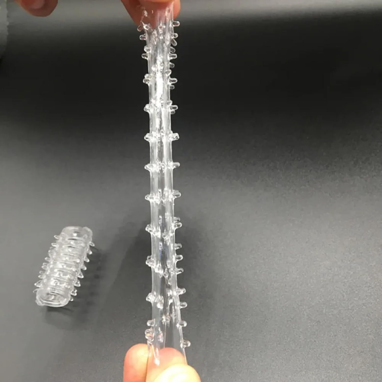 Small Penis Rings, Penis Sleeve Set, Cock Rings with 6 Pack Set Stretchy Textured Studded Stretchy, Erection Enhancing Enhance Men, Delay Tickler Dildo Extension Adult Sex Toys for Men Couple Sex Toy