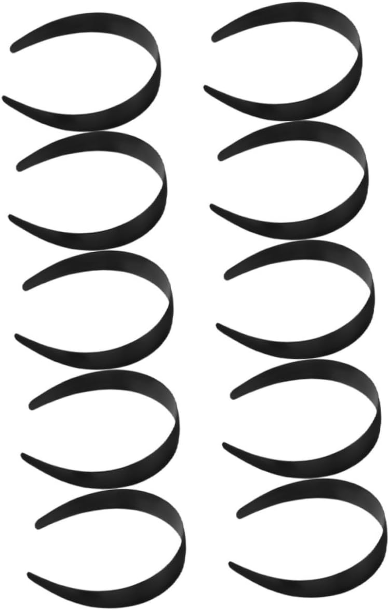 PACKOVE 10Pcs Wide Plastic Headband for Women Girls Plain Solid Hair Accessories for Spa, Makeup and Craft Projects