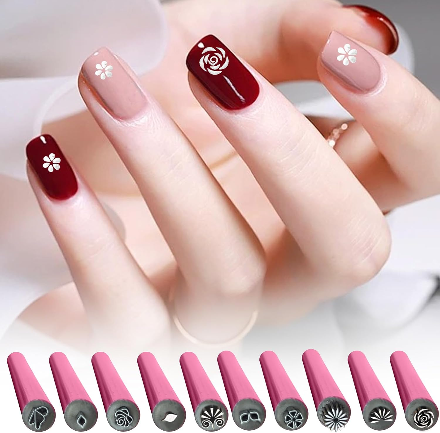 Nail Stamp Pen | Professional Nail Graffiti Pen Set,Quick-Drying Ink Fine Nib Compact Multi-Purpose Design for Dot Painting Home Travel Salon Women Men Manicurists Beginners image number 4