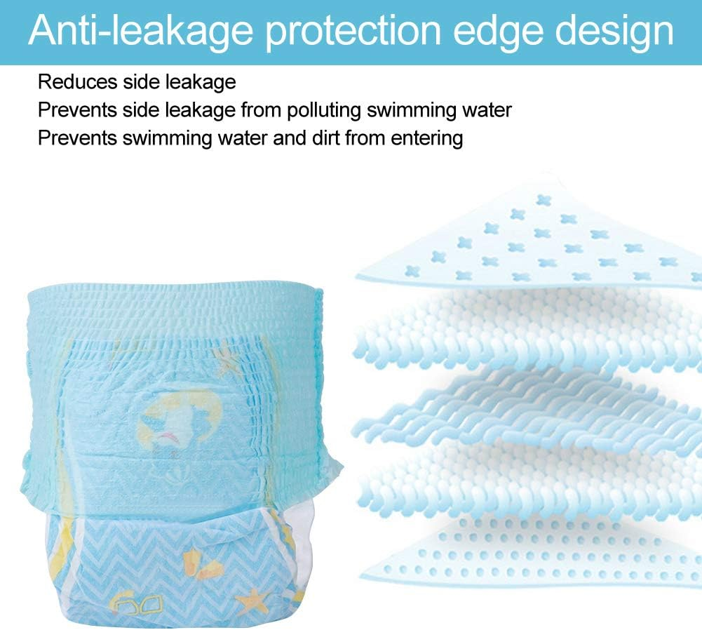 Viagasafamido 3Pcs Reusable Swim Diapers Infant Baby Swim Diapers Washable Snap Pool Swimming Diaper for Boys and Girls (XL 12-16Kg) image number 5