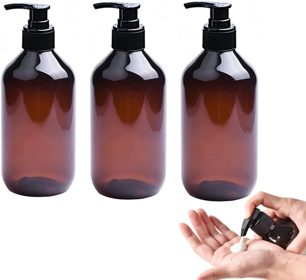 Kastetards 3 Pcs 500ML Large-Capacity Empty Shampoo Pump Bottles, Plastic Pump Bottles, and Rerefilled Travel Soap and Shampoo Dispenser Bottles for Bathroom and Kitchen Travel image number 2