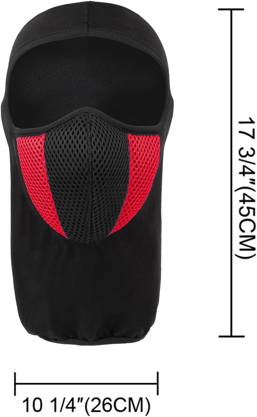 TOPTIE Black Cotton Breathable Balaclava Mask - Warm and Comfortable for Cold Weather, Skiing, Snowboarding, Cycling image number 6