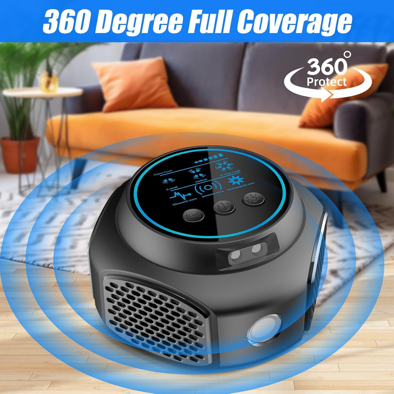 Rodent Repellent Ultrasonic Plug In, Mice Repellent Indoor with 4 Working Modes, Mouse Squirre Spider Rat for House Attic Garage Kitchen Office (Black) - White image number 7