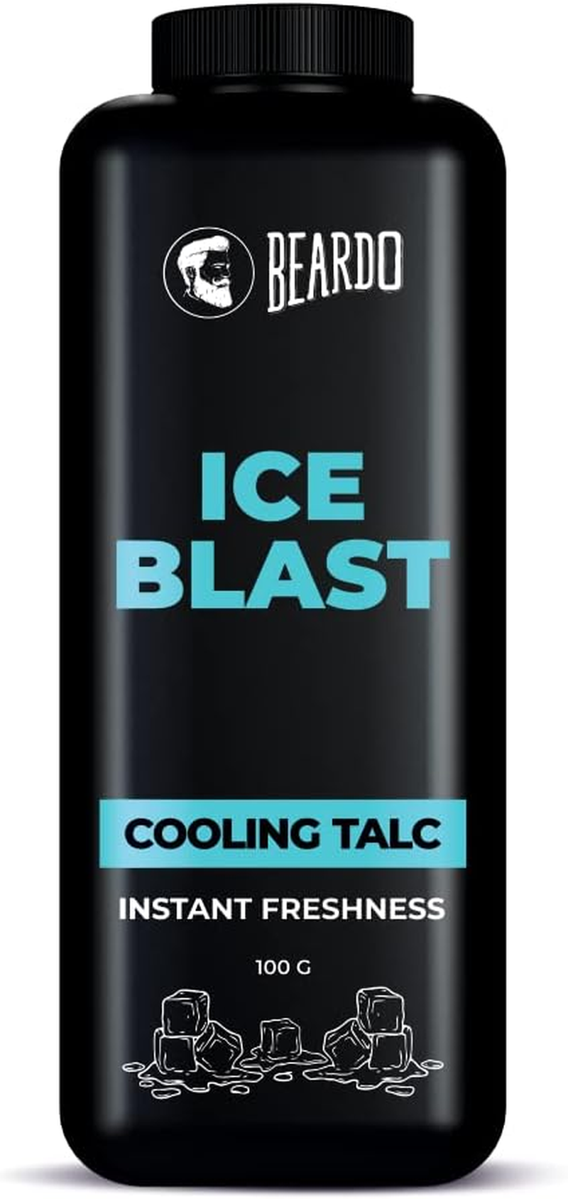Beardo Ice Blast Cooling Talc, 250G | Menthol Talc for Men | INSTANT ICY Cool Freshness Talcum Powder