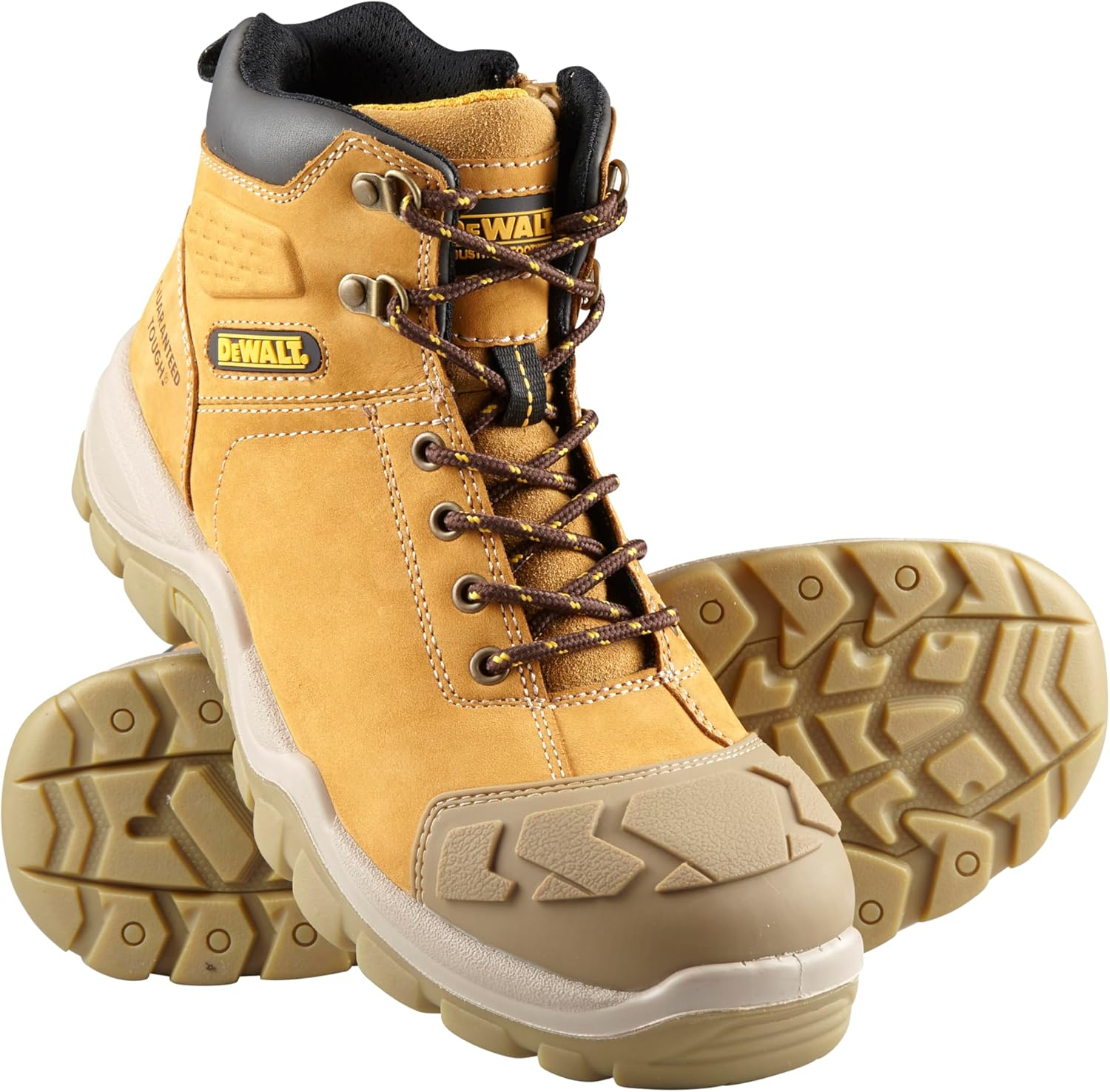 Dewalt Ashton Pro Mens Safety Boots - Full Grain Nubuck Leather Desert Steel Toe Boots with Side Zip and Anti-Slip Outsole - Non Slip Ankle Work Boots image number 6