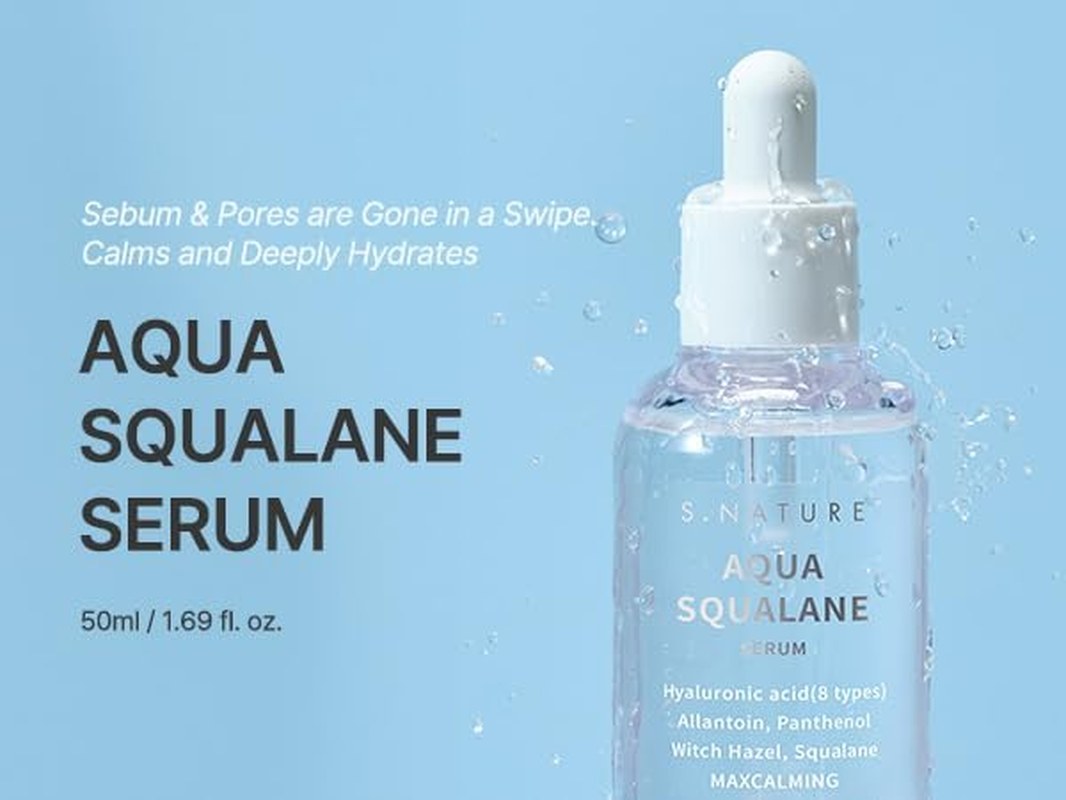 S.NATURE AQUA SQUALANE Serum｜Sebum Control, Pore Care, Inner Moisture, Calming｜1.69 Fl.Oz, 50Ml image number 5