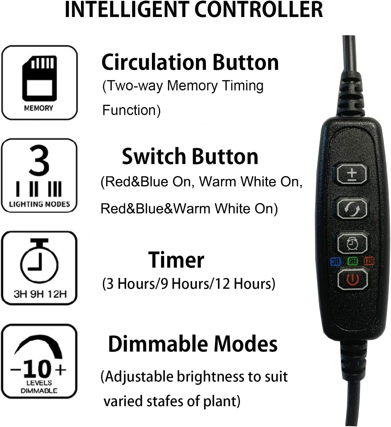 Grow Lights for Indoor Plants, Four Head LED Grow Light with Red & Blue Spectrum for Indoor Plant Growing Lamp, Adjustable Gooseneck, Suitable for Plants Growth (Adaptor NOT Included) image number 2