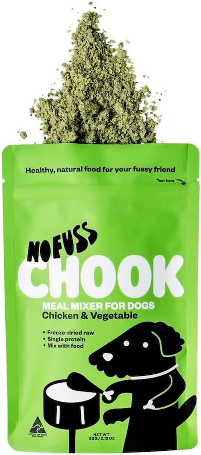 No Fuss Chook Meal Mixer Dog Food 60 G (Pack of 2) image number 2