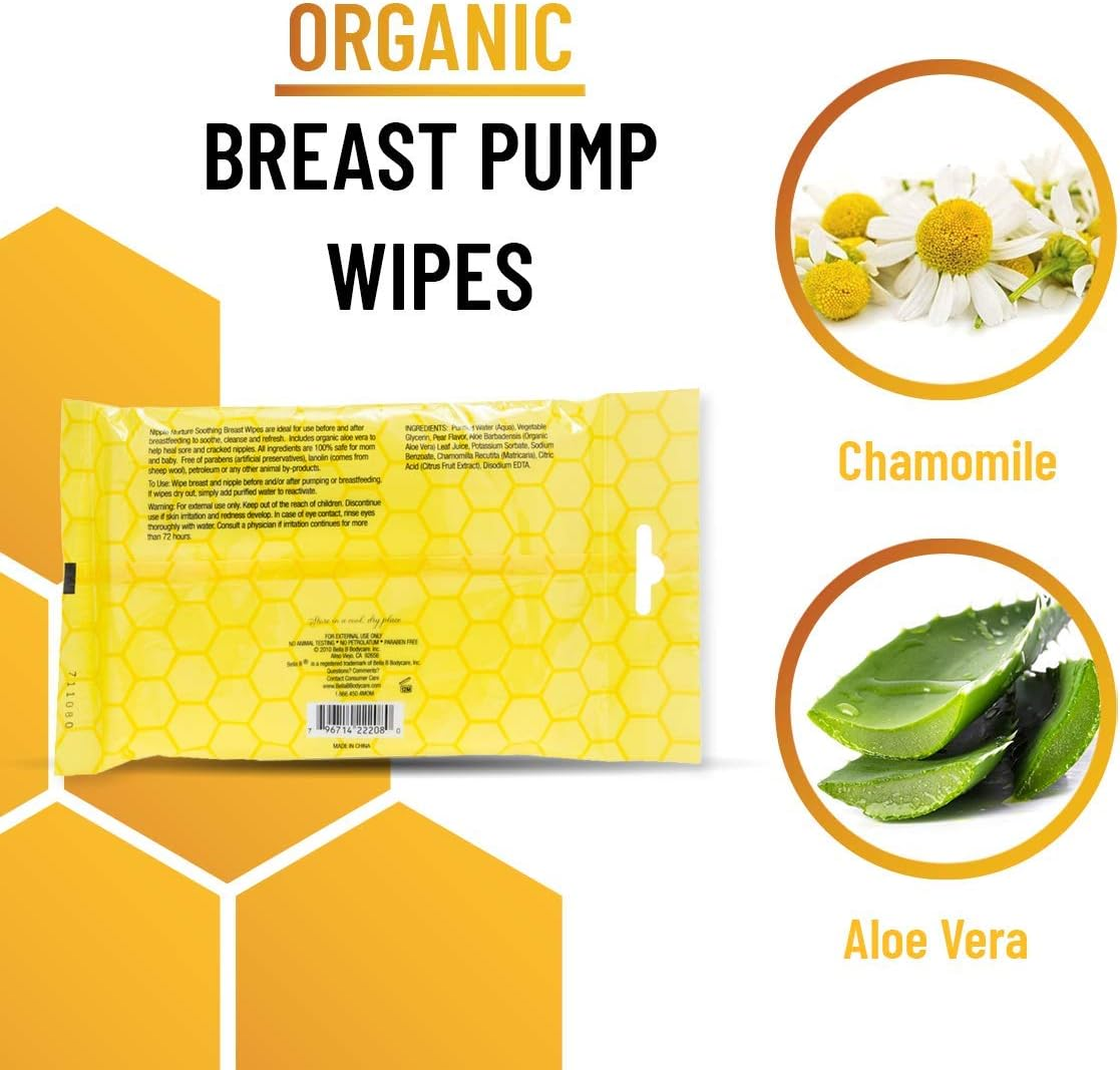 Bella B Nipple Nurture 3-Piece Breast Wipes Bundle - Baby Wipe Bundle - Breast Pump Cleaning Wipes - Breast Pump Cleaning Supplies - Nursing Wipes - Breastmilk Wipes image number 1