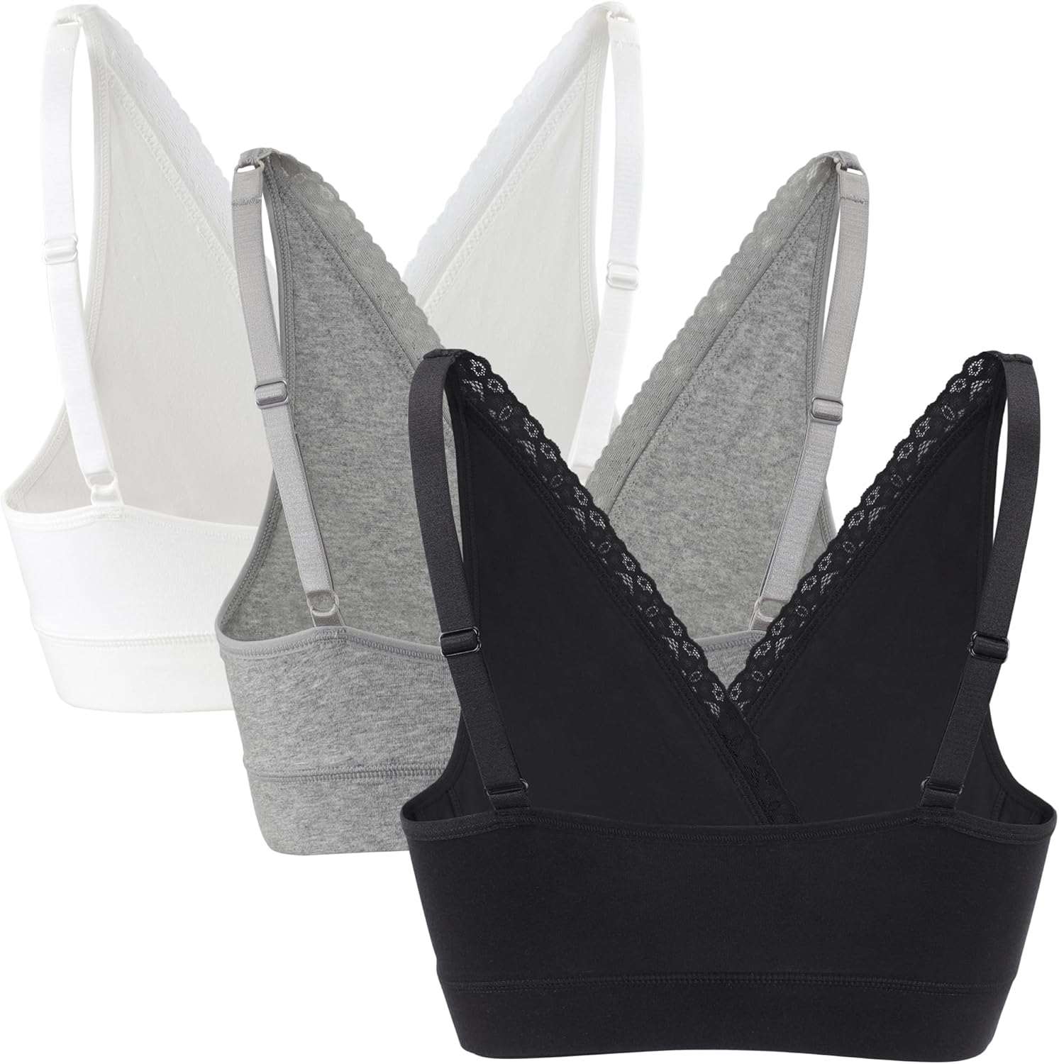 Nursing Bra Pregnancy Sleep Bra Top, Cotton Bra Adjustable Straps, Pregnancy Breastfeeding Bra image number 6