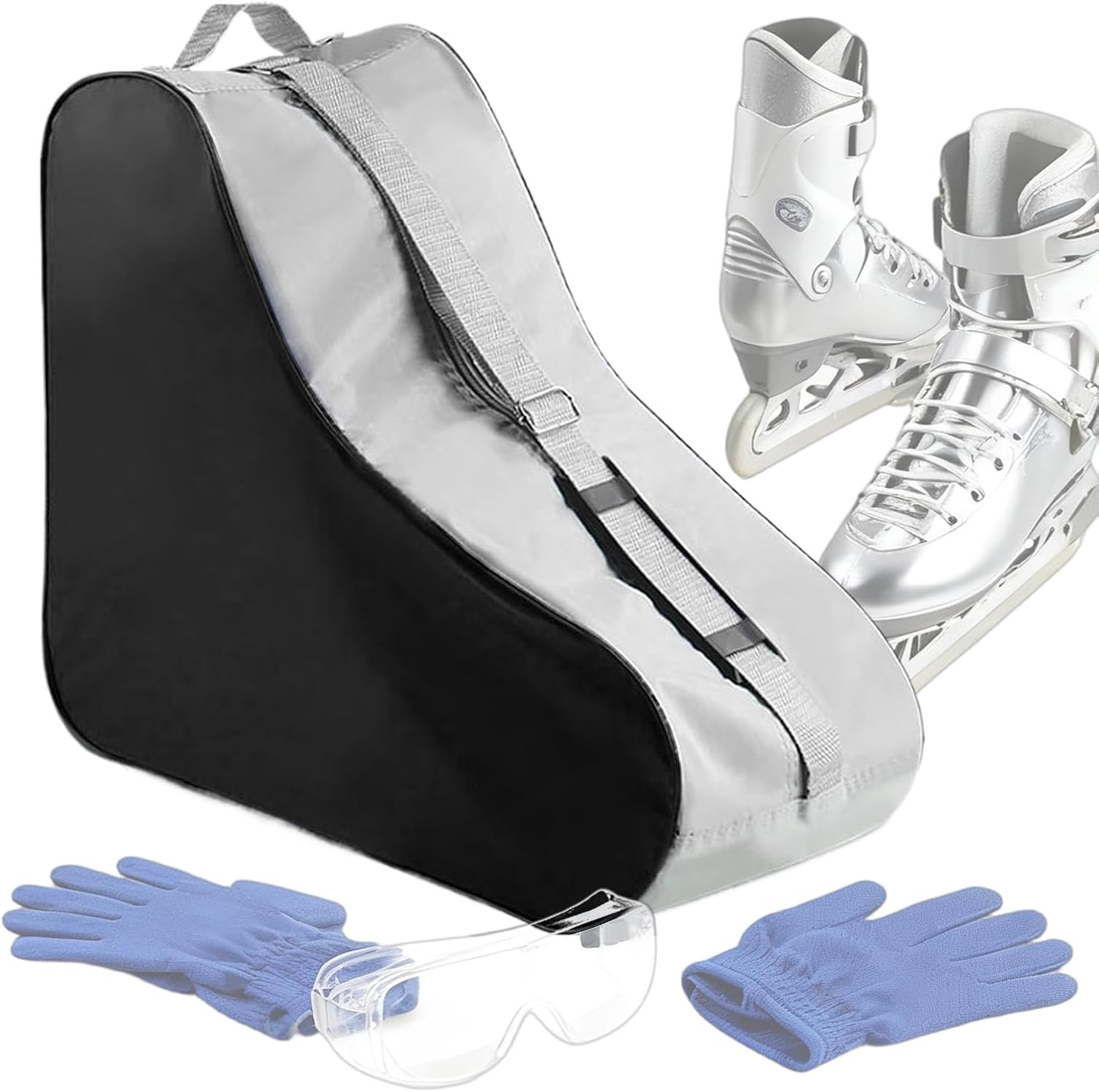 Rronnoy Skate Bag | Backpack Adjustable Shoulder Strap - Roller Skate Backpack with Zipper | for Children Girl Boys Kids Shoes