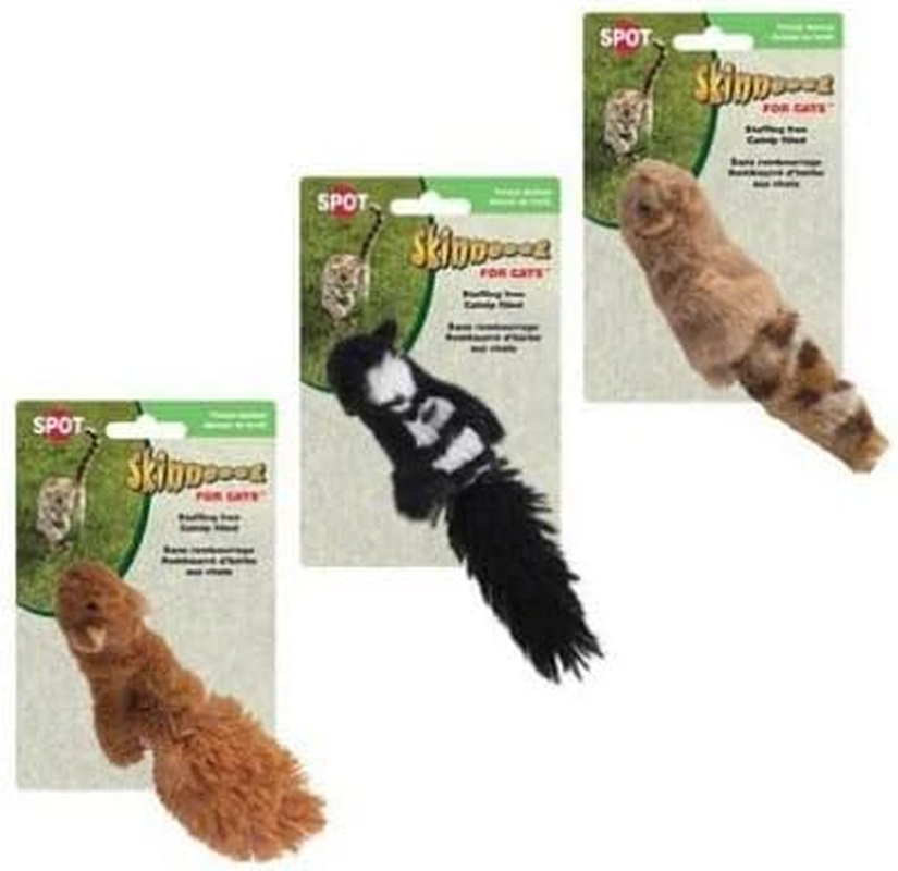 Ethical Pets 2680 Skinneeez Forest Creatures for Cats Pack of 3 (Squirrel Chipmunk or Skunk) image number 3
