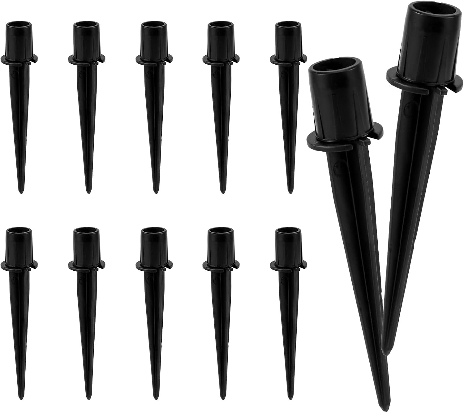 12Pcs Solar Light Replacement Stakes, 5.39X1.1In Metal Solar Lights Spikes with Nesting Covers Reliable Outdoor Ground Stakes Solar Light Parts for Garden Lights Landscape Yard Pathway image number 4