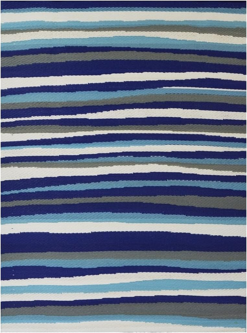 Rug Club Alfresco 2685 Reversible Outdoor Chatai Rug, 120 Cm X 170 Cm Size, Aqua Yellow